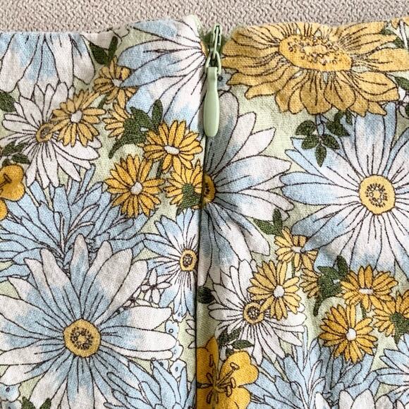 Urban Outfitters Floral Skirt Yellow and White Size Small UO - Picture 10 of 13